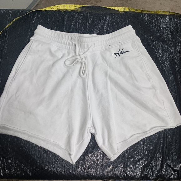 Hollister White Athletic Shorts with Drawstring Tie - Picture 1 of 12